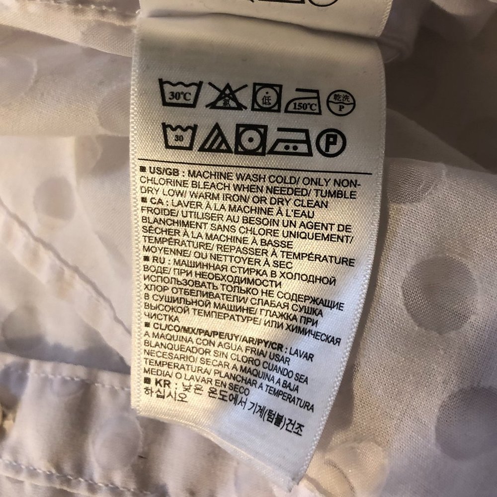 Gap, White Sheer Polka Dot Button Down Top, Women… - image 6